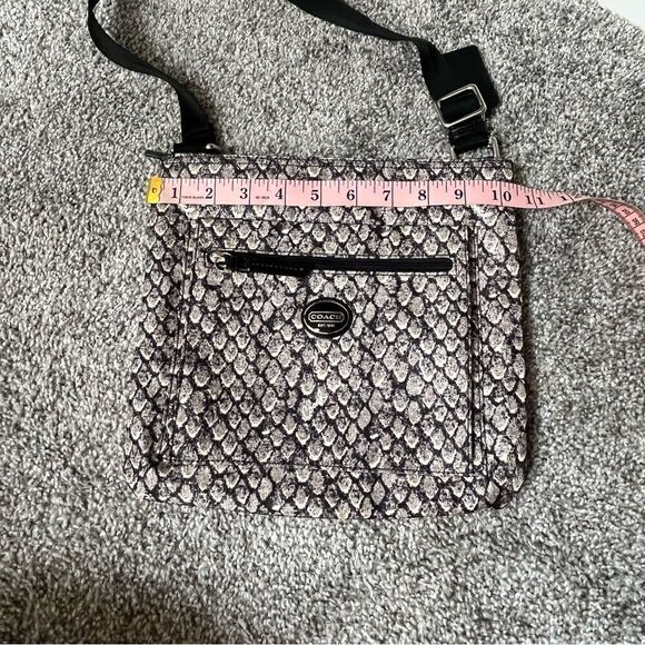 Coach Taylor Snake Print Swingback Crossbody Purse - Picture 11 of 13